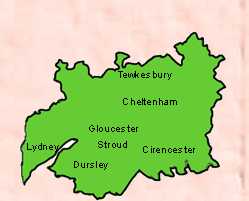 Gloucestershire map