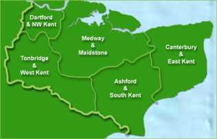 Map of Kent