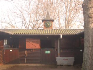 Stable yard and clock